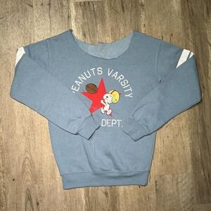 Peanuts Varsity blue crewneck sweatshirt